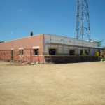 The law enforcement center construction in progress, with a LiteForm wall pictured.