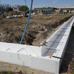 Frost-protected footings being laid for a building at the Prenger Strip Mall.
