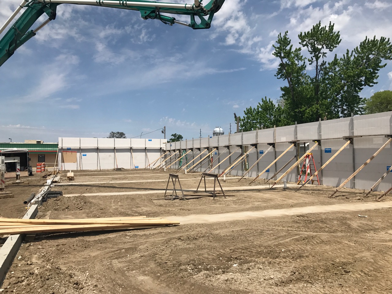 Initial construction with LiteForm ICFs for a building at the Prenger Strip Mall.